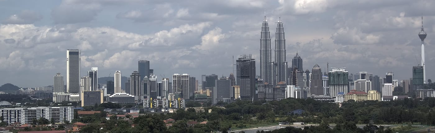 Kuala Lumpur skyline with the Petronas Twin Towers